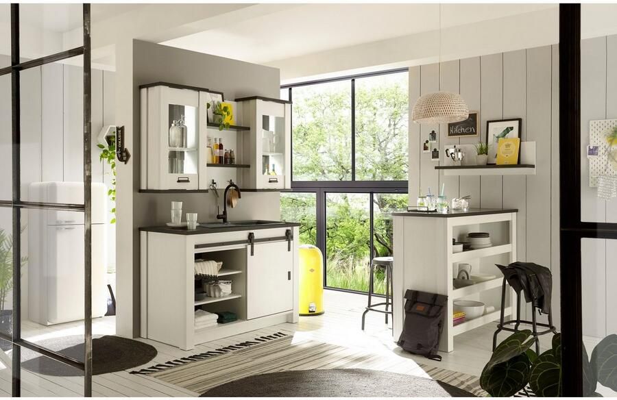 Home affaire Hangend kastje Sherwood met apothekersgreep van metaal hoogte 90 cm - Foto 3