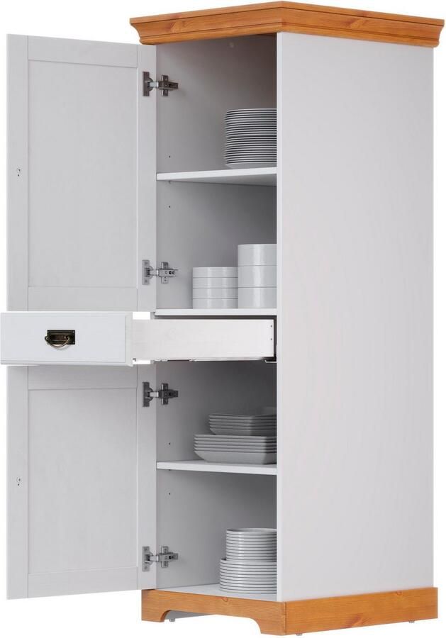 Home affaire Provisiekast Rügen Breedte 47 cm massief grenen 2 deuren 1 lade - Foto 2