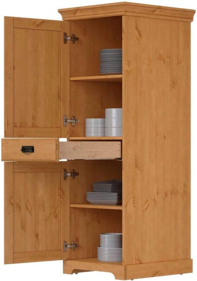 Home affaire Provisiekast Rügen Breedte 47 cm massief grenen 2 deuren 1 lade