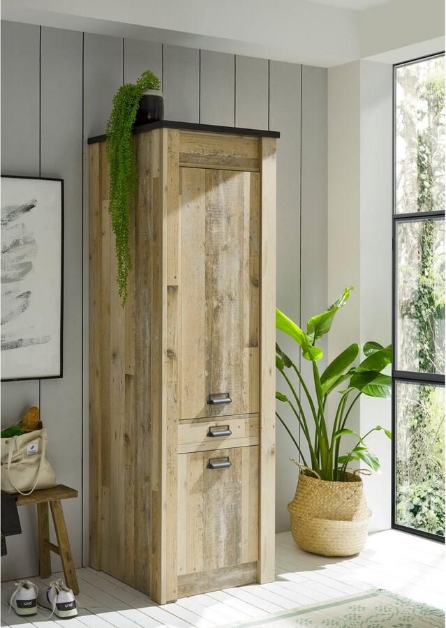 Home affaire Provisiekast Sherwood met apothekersgrepen van metaal diepte 64 cm - Foto 4