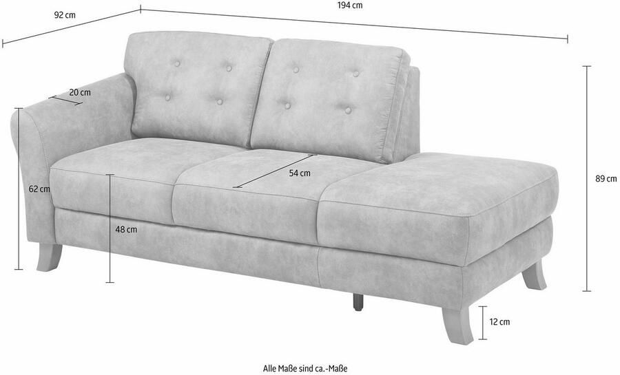 Home affaire Récamier Trondheim vrijstaand met binnenvering capitonnage achter - Foto 7