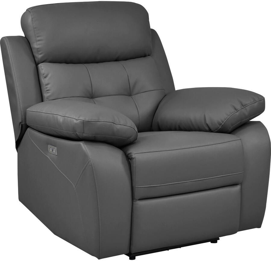 Home affaire Relaxfauteuil Lannilis met ligfunctie tv-stoel met handmatige of elektrische relaxfunctie lichtgrijs - Foto 3