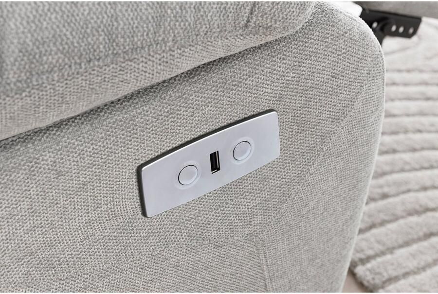 Home affaire Relaxfauteuil Lannilis met ligfunctie tv-stoel met handmatige of elektrische relaxfunctie lichtgrijs - Foto 3