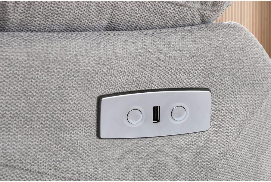 Home affaire Relaxfauteuil Lannilis met ligfunctie tv-stoel met handmatige of elektrische relaxfunctie lichtgrijs - Foto 4