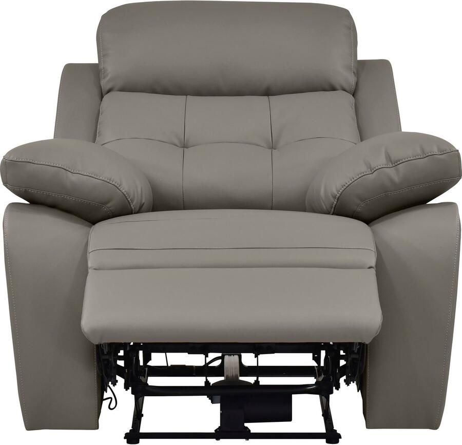 Home affaire Relaxfauteuil Lannilis met ligfunctie tv-stoel met handmatige of elektrische relaxfunctie lichtgrijs - Foto 2