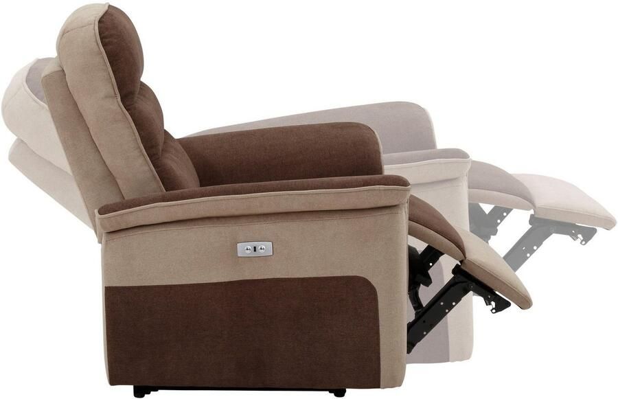 Home affaire Relaxfauteuil Maldini TV-stoel met elektrische relaxfunctie en usb-stekkeraansluiting breedte 109 cm - Foto 8