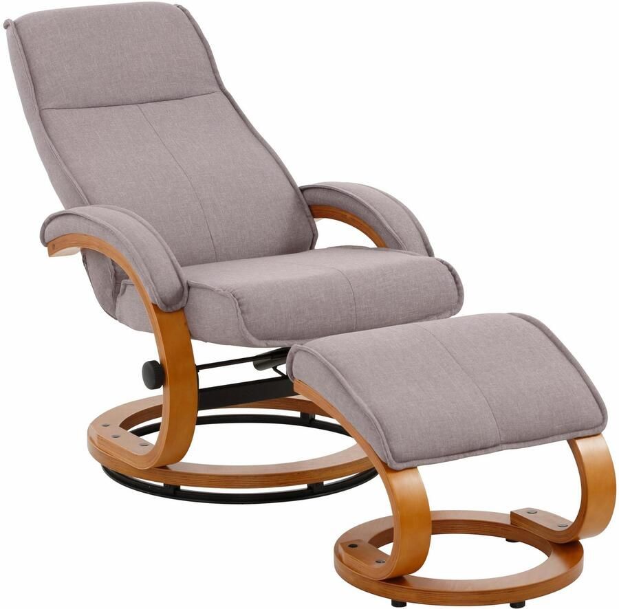 Home affaire Relaxfauteuil Paris tv-stoel met poef en handmatige ligfunctie (set 2 stuks) - Foto 2