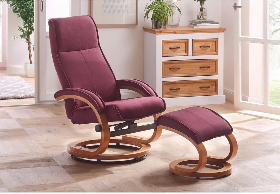 Home affaire Relaxfauteuil Paris tv-stoel met poef en handmatige ligfunctie (set 2 stuks) - Foto 8