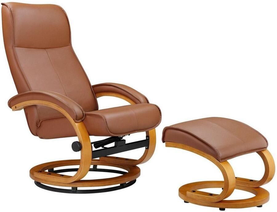 Home affaire Relaxfauteuil Paris tv-stoel met poef en handmatige ligfunctie (set 2 stuks) - Foto 2