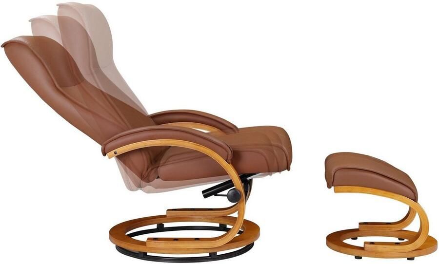 Home affaire Relaxfauteuil Paris tv-stoel met poef en handmatige ligfunctie (set 2 stuks) - Foto 4