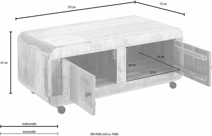 Home affaire Salontafel Bully Breedte 110 cm - Foto 7