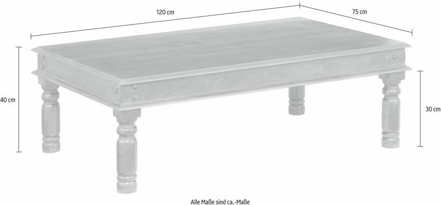 Home affaire Salontafel Jaya poten met decoratief freeswerk - Foto 4