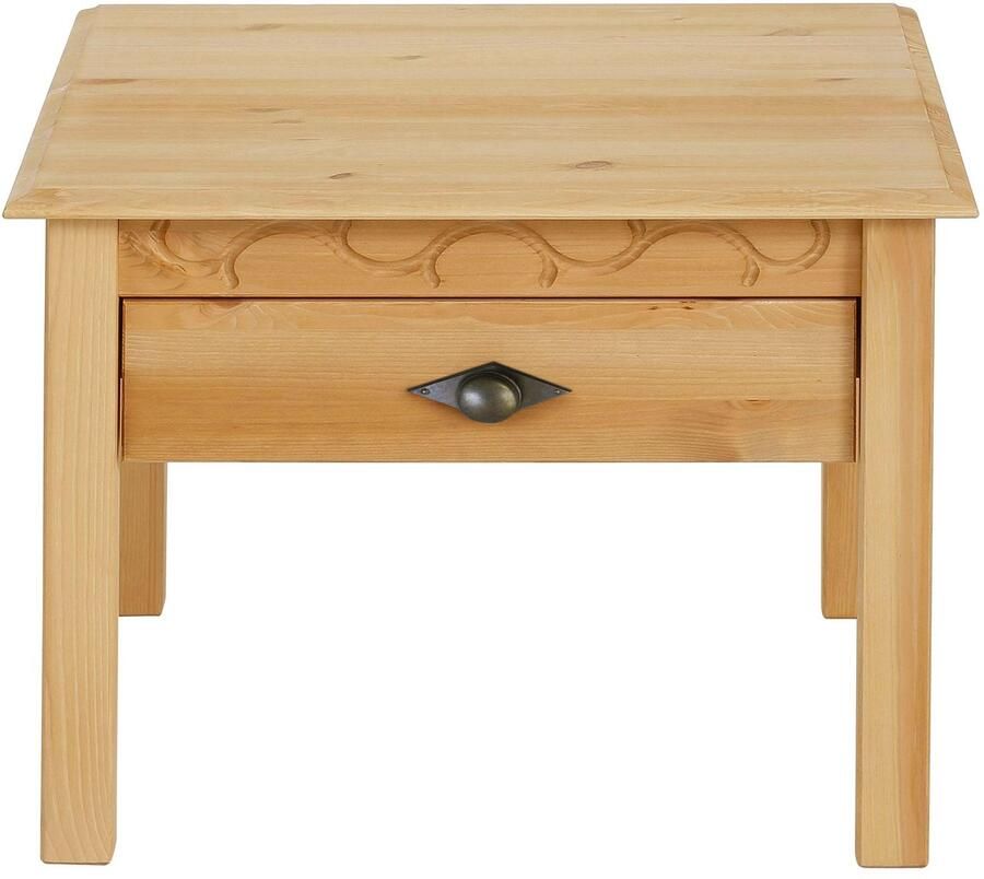 Home affaire Salontafel Laura TOPSELLER! 60 60 cm met een lade extra opbergruimte