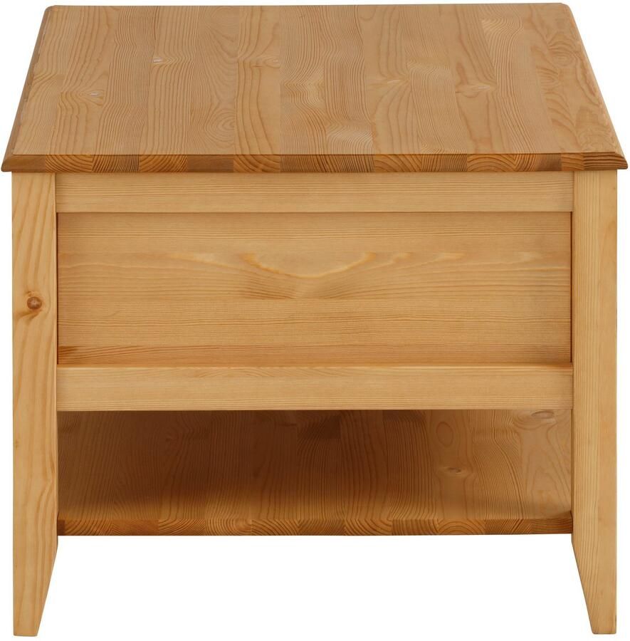 Home affaire Salontafel Leonis Breedte 89 cm met lades en legplank van massief grenen