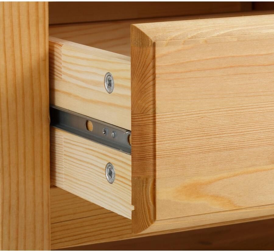 Home affaire Salontafel Leonis Breedte 89 cm met lades en opbergplank massief grenen FSC - Foto 3