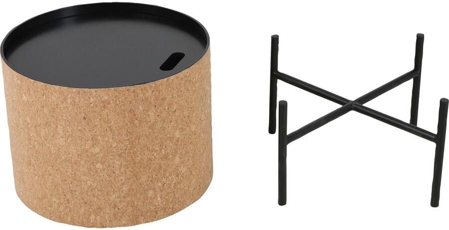 Artistiq Living Salontafel Haywood Kurk Set van 2 stuks Hout Rond - Foto 18