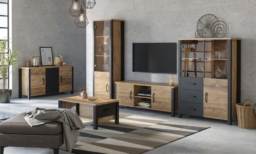 Home affaire Vitrinekast Olin Hoogte 146 cm - Foto 5