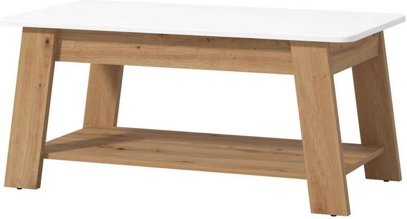 Home affaire Salontafel Piave salontafel 101 cm in trendy kleuren modern met plank rechthoekig artisan eik ideaal voor kleine ruimtes - Foto 3