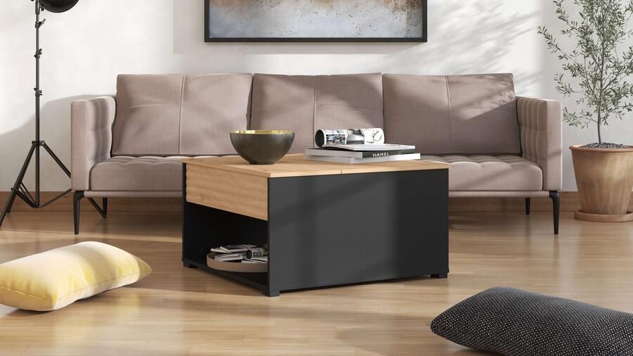 Home affaire Salontafel Taranto salontafel 80 cm vierkante vorm modern design - Foto 8