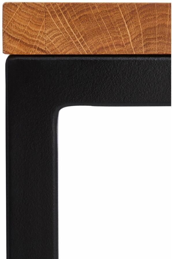 Home affaire Salontafel Voorst van massief eiken en metalen frame - Foto 5