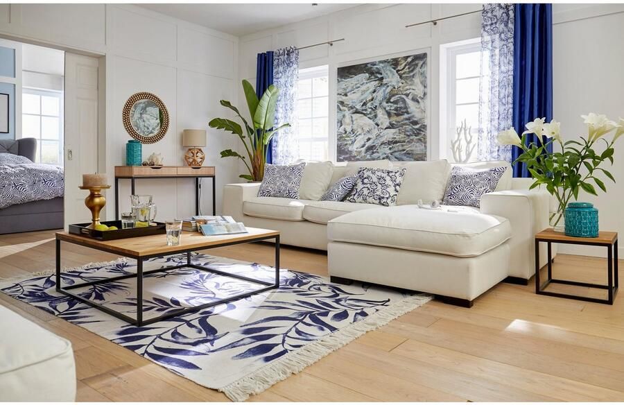 Home affaire Salontafel Voorst van massief eiken en metalen frame - Foto 5