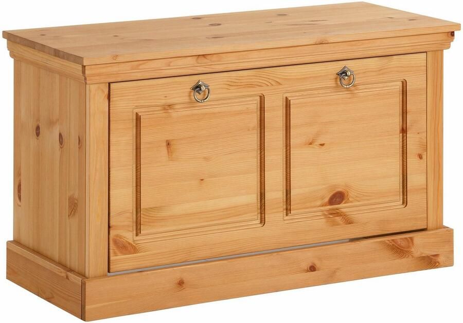 Home affaire Schoenenbank Basilico Breedte 90 cm zithoogte 52 cm cassette-look van massief hout FSC