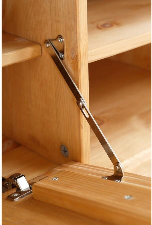 Home affaire Schoenenbank Indra van massief dennenhout fsc breedte 90 cm discreet ornament - Foto 4