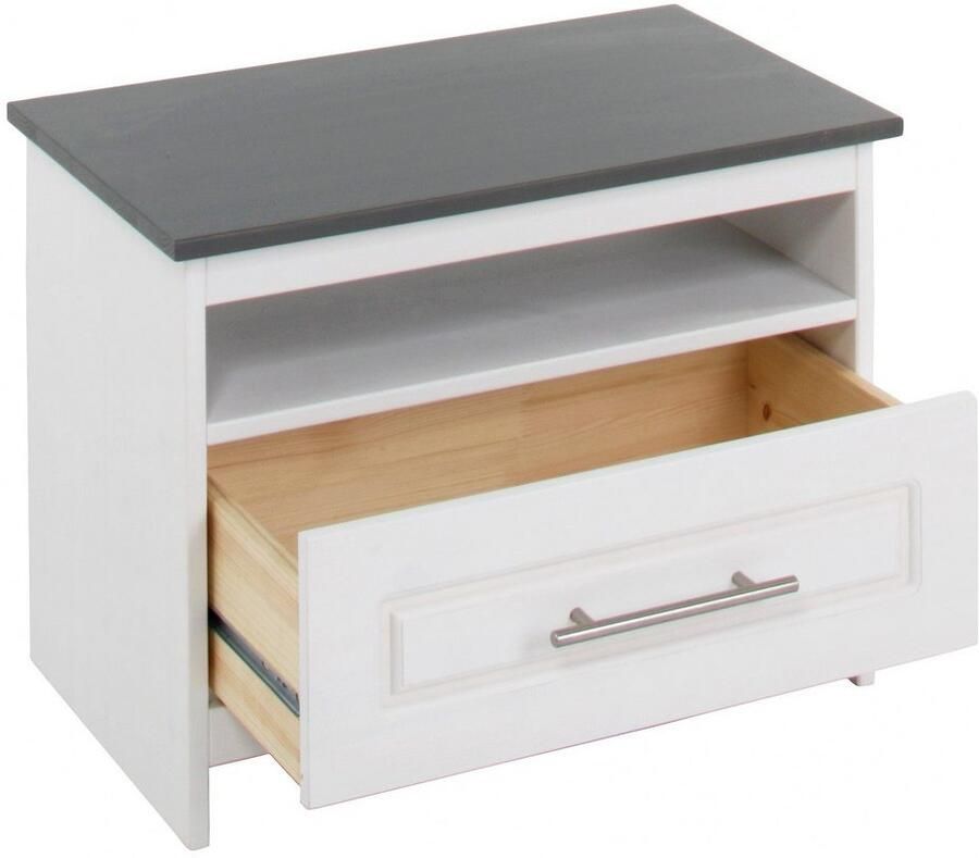 Home affaire Schoenenbank Lukas van massief grenen met decoratief freeswerk - Foto 2