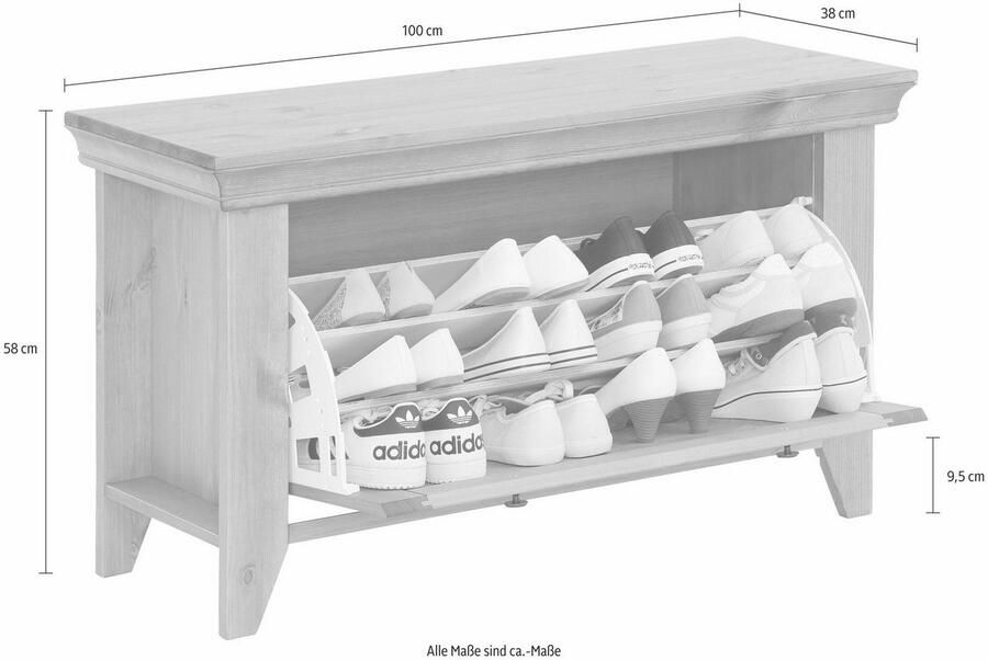 Home affaire Schoenenbank Skandinavia van massief grenen - Foto 7