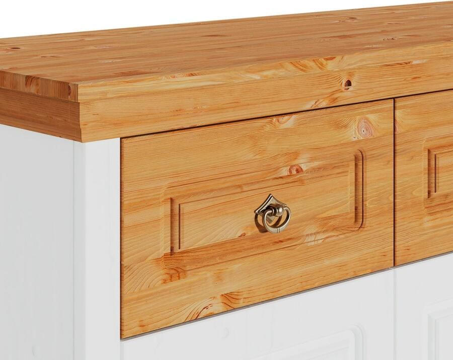 Home affaire Schoenenkast Basilico Schoenenkast breedte 130 cm cassette-look van massief hout FSC - Foto 4
