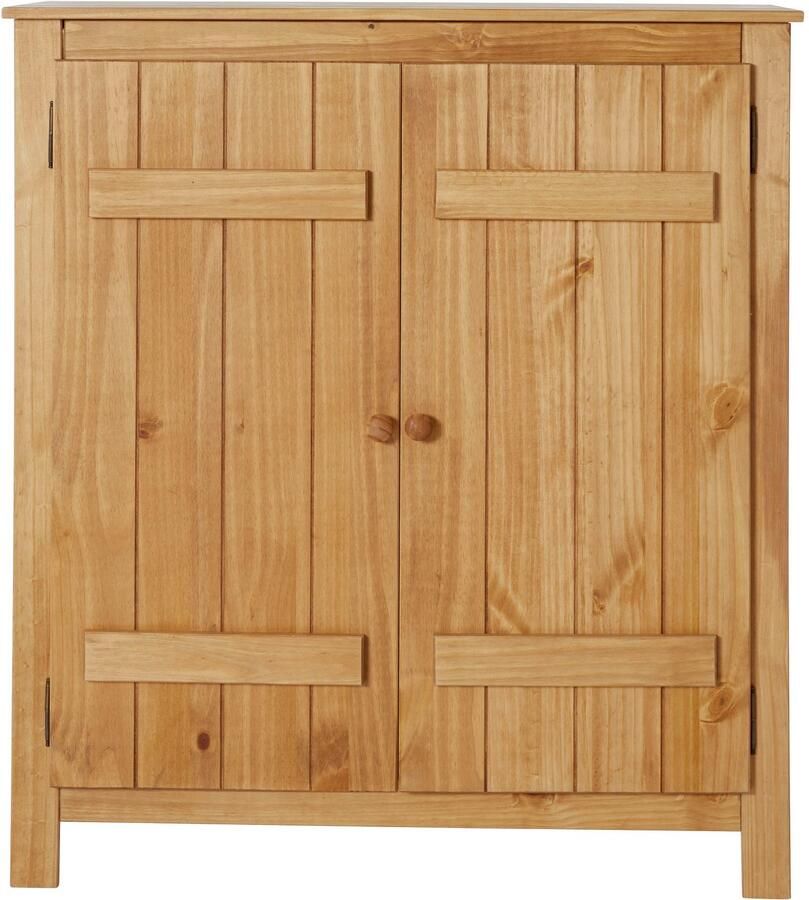 Home affaire Schoenenkast Bertram Massief hout 2 verstelbare planken magneetsluiting hoogte 110 cm - Foto 3