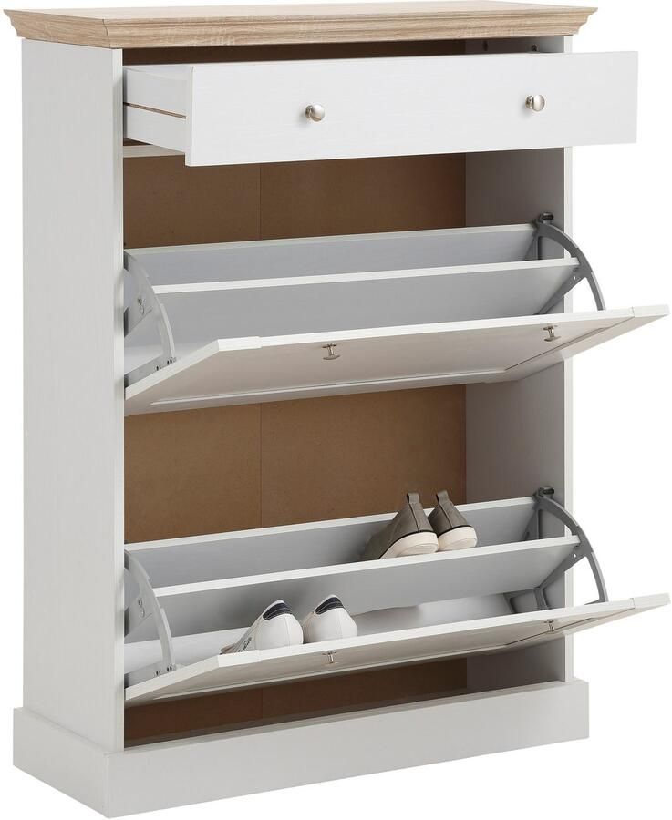 Home affaire Schoenenkast Binz met mooie metalen handgrepen en vele opbergmogelijkheden hoogte 105 cm - Foto 3