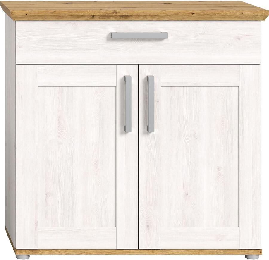 Home affaire Schoenenkast Cosenza Breedte 95 cm 2 Deuren 2 Planken 1 Lade 2-kleurig - Foto 7