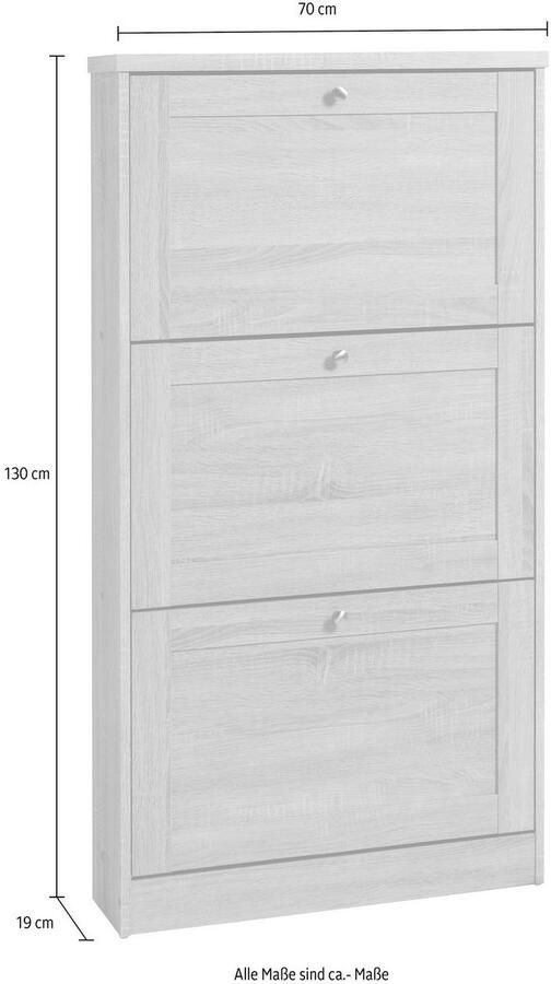 Home affaire Schoenenkast Erica met 3 kleppen - Foto 2