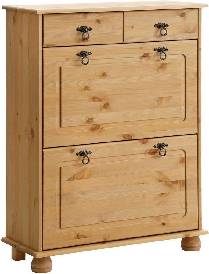 Home affaire Schoenenkast Finca van massief grenenhout hoogte 100 cm - Foto 4