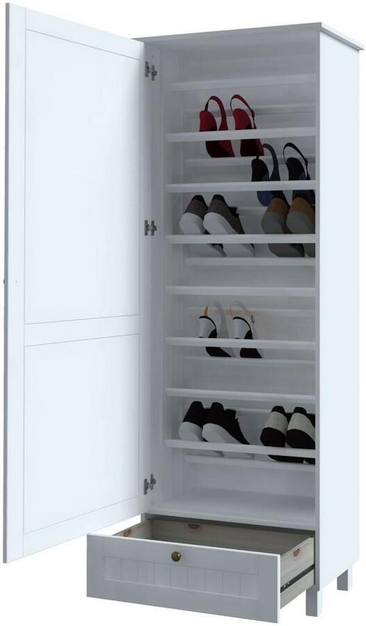 Home affaire Kledingkast Juventus van massief dennenhout breedte 67 cm met kledingstang (1 stuk) - Foto 3