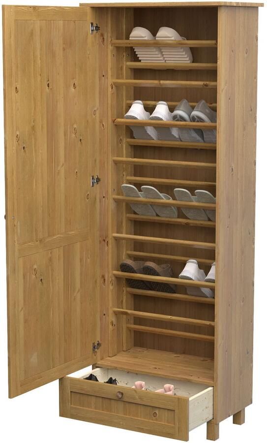 Home affaire Schoenenkast Juventus van massief dennenhout breedte 67 cm hoogte 180 cm (1 stuk) - Foto 6