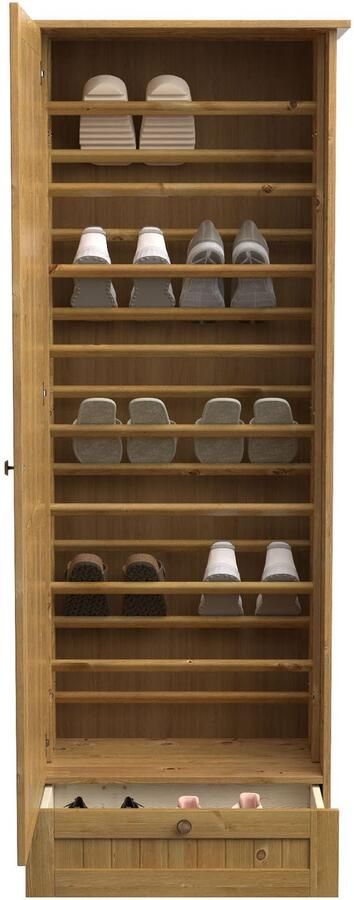 Home affaire Schoenenkast Juventus van massief dennenhout breedte 67 cm hoogte 180 cm (1 stuk) - Foto 9