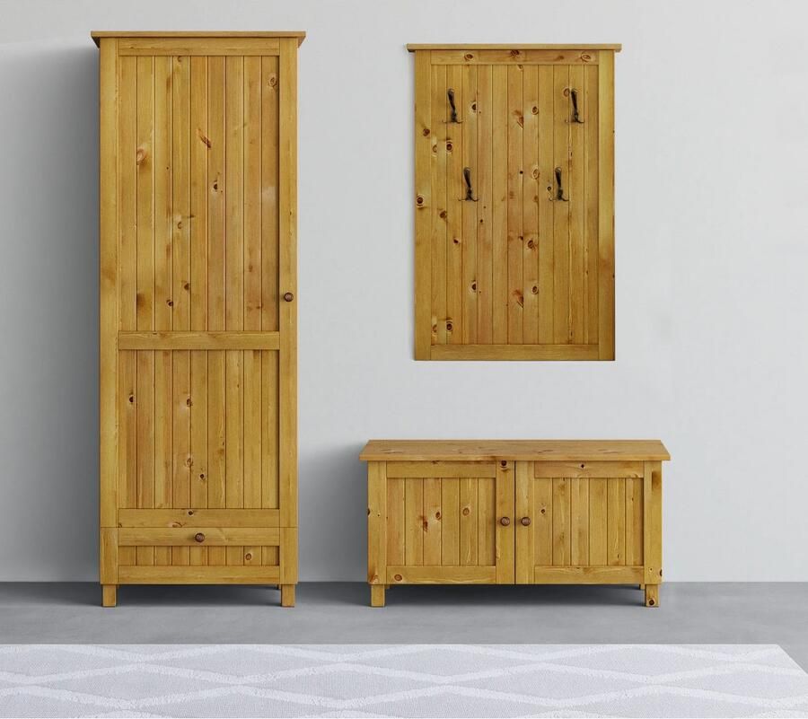 Home affaire Schoenenkast Juventus van massief dennenhout breedte 67 cm hoogte 180 cm (1 stuk) - Foto 3