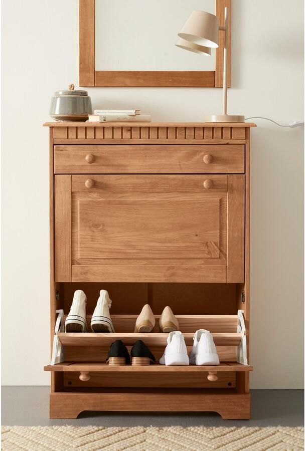 Home affaire Schoenenkast Lisa met 1 lade en 2 kleppen hoogte 105 cm breedte 75 cm - Foto 7