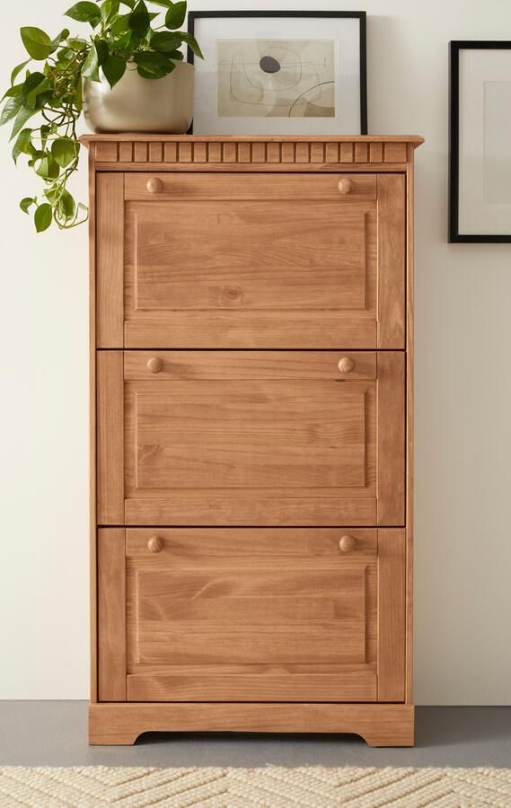 Home affaire Schoenenkast Lisa met 3 kleppen hoogte 134 cm breedte 75 cm - Foto 9