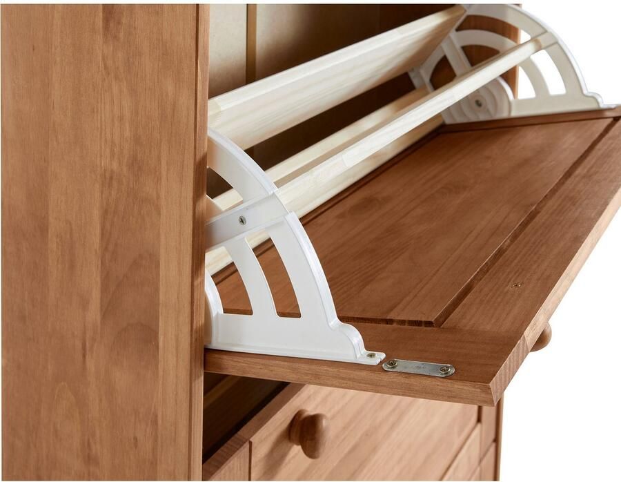 Home affaire Schoenenkast Lisa met 3 kleppen hoogte 134 cm breedte 75 cm - Foto 2