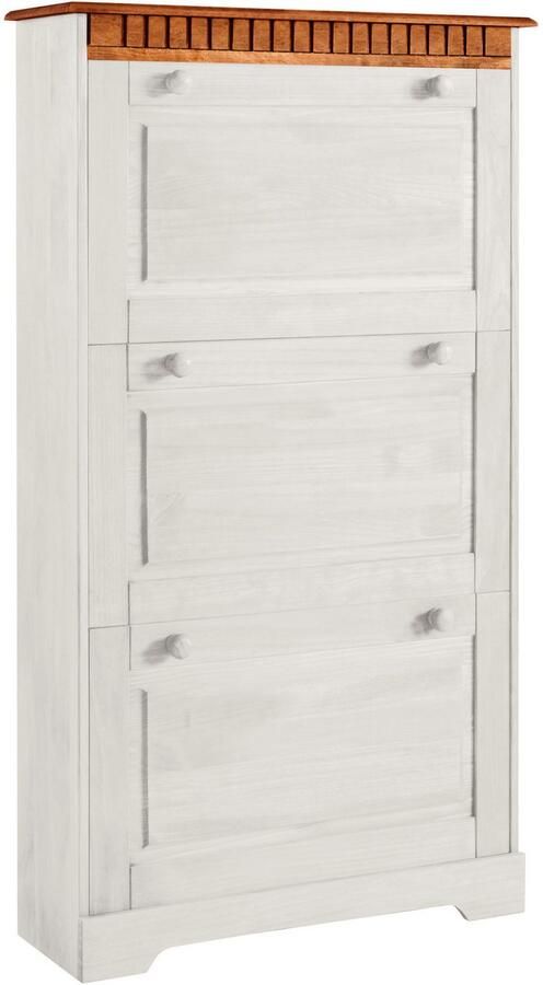 Home affaire Schoenenkast Lisa met 3 kleppen hoogte 134 cm breedte 75 cm - Foto 8