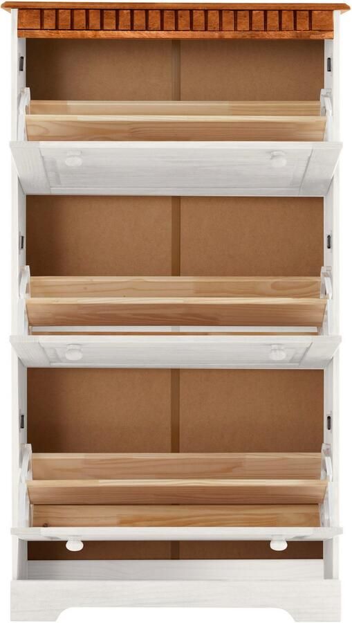 Home affaire Schoenenkast Lisa met 3 kleppen hoogte 134 cm breedte 75 cm - Foto 6