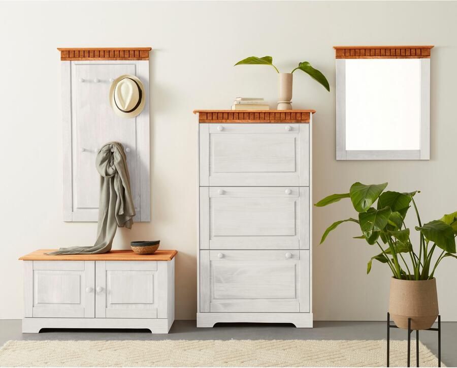 Home affaire Schoenenkast Lisa met 3 kleppen hoogte 134 cm breedte 75 cm - Foto 2