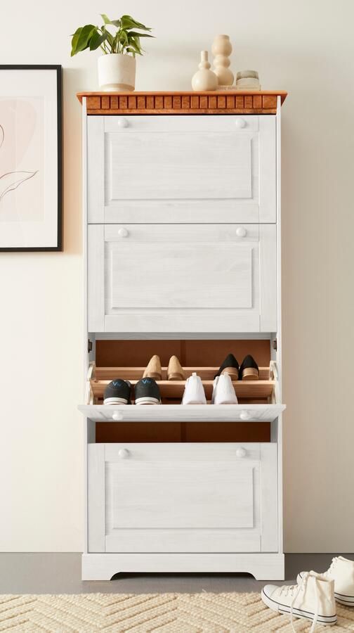 Home affaire Schoenenkast Lisa met 4 kleppen hoogte 172 cm breedte 75 cm - Foto 8