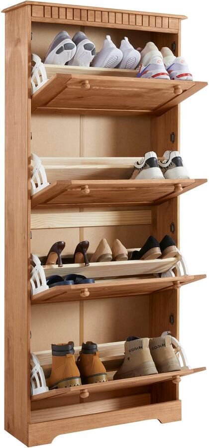 Home affaire Schoenenkast Lisa met 4 kleppen hoogte 172 cm breedte 75 cm - Foto 4