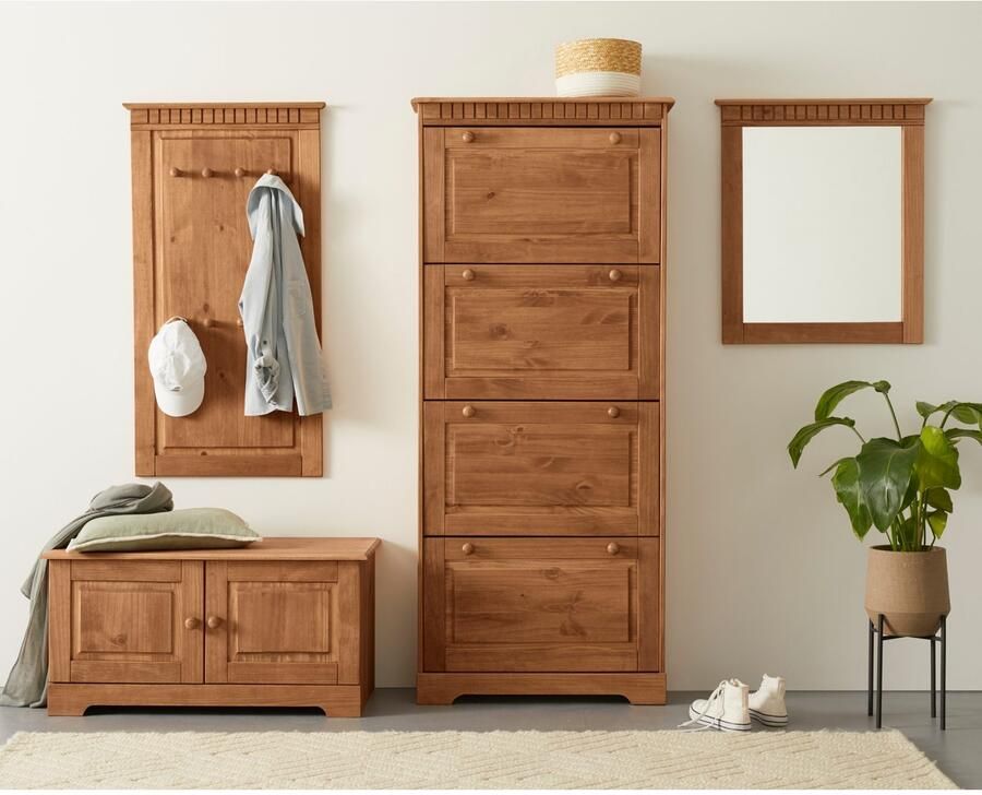 Home affaire Schoenenkast Lisa met 4 kleppen hoogte 172 cm breedte 75 cm