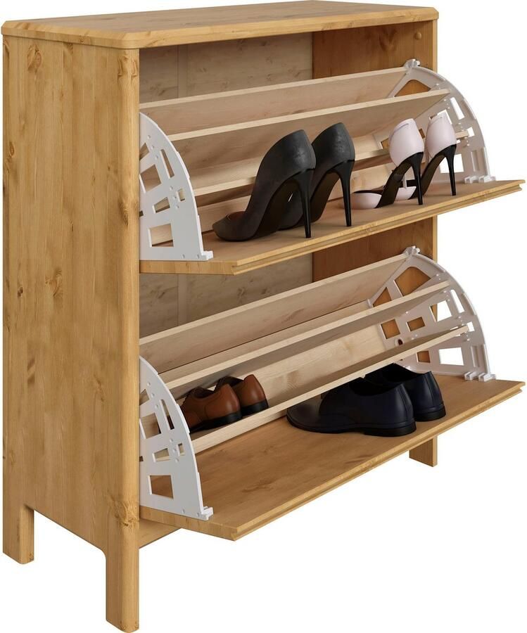 Home affaire Schoenenkast Luven gecertificeerd massief hout met 2 kleppen - Foto 2