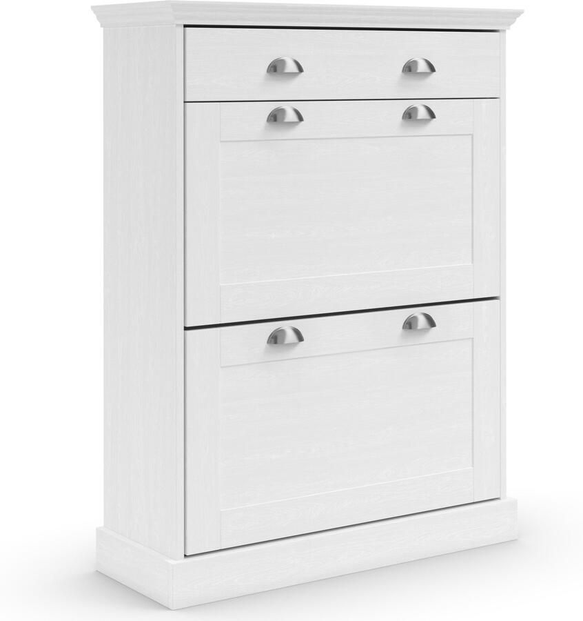 Home affaire Schoenenkast Motala met 2 kleppen en 1 lade plaats voor 12-14 paar schoenen hoogte 105 cm - Foto 6